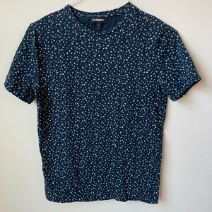 Express Dark Blue Speckled Tee